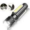 6000lm usb rechargeable multifunctional led flashlight built-in